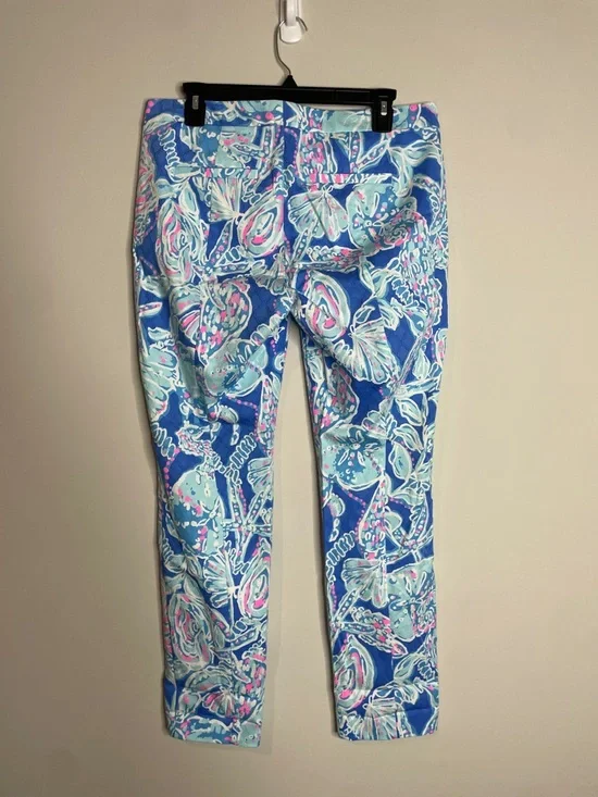 Lilly Pulitzer | Kelly Skinny Ankle Pants in “Bay Blue Into The Deep" Size 10 - Picture 5 of 7